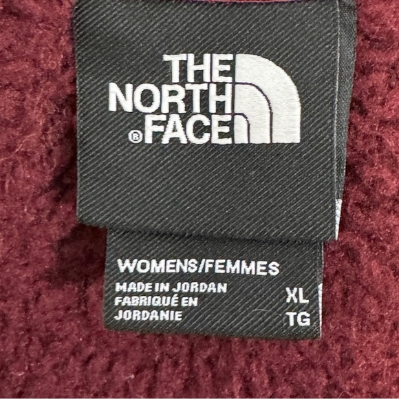 🧣 The North Face Sherpa Fleece Jacket XL | Maroon Wine | Zip Pockets - Picture 5 of 7